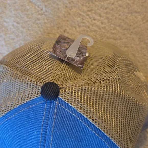 Brand New With Tags Blue and Tan Crab Logo Cap - Picture 2 of 3